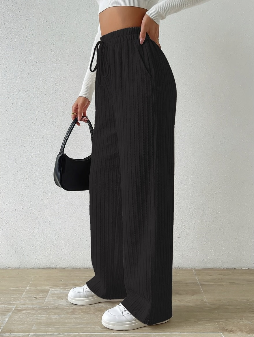 All-Day Ribbed Drawstring Pants