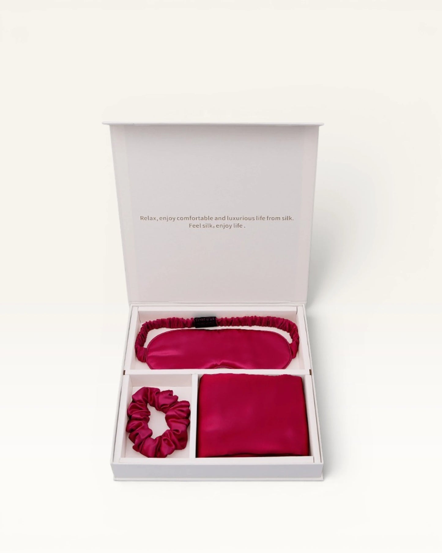 Real Silk Eye Mask, Hair Loop & Pillowcase Set