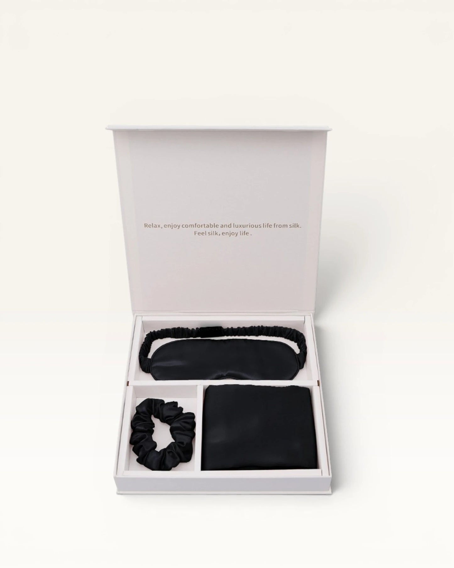 Real Silk Eye Mask, Hair Loop & Pillowcase Set