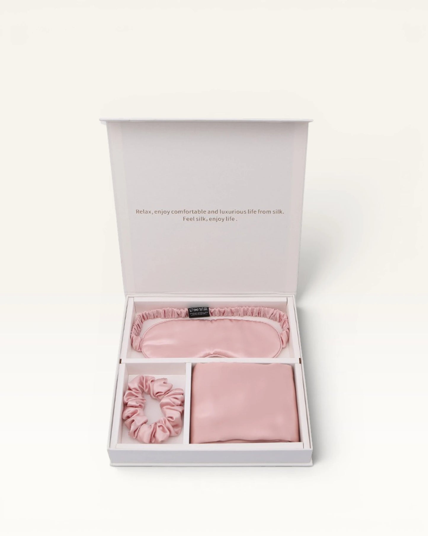 Real Silk Eye Mask, Hair Loop & Pillowcase Set