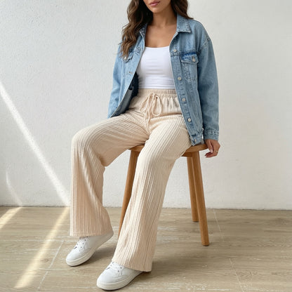 All-Day Ribbed Drawstring Pants