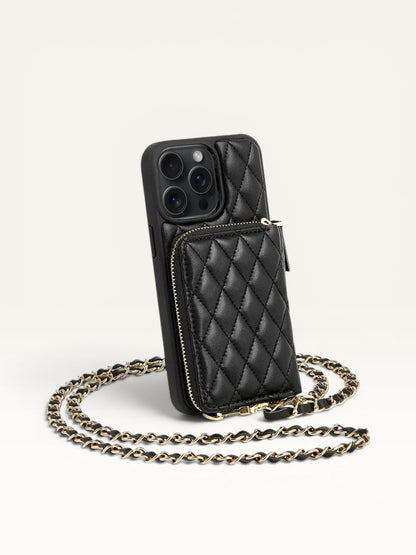 Quilted Luxe Phone Crossbody