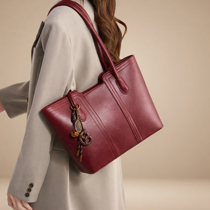 Burgundy Charm Tote