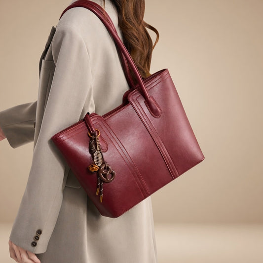 Burgundy Charm Tote