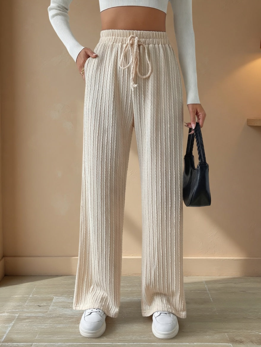 All-Day Ribbed Drawstring Pants