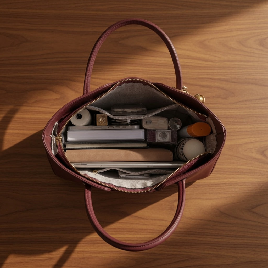 Burgundy Charm Tote