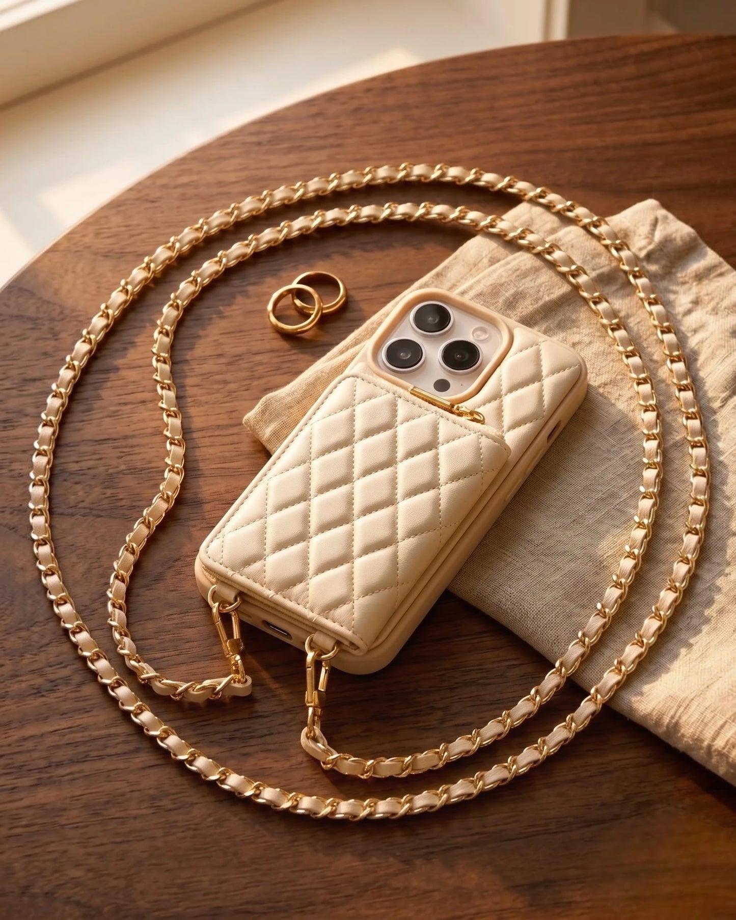 Quilted Luxe Phone Crossbody
