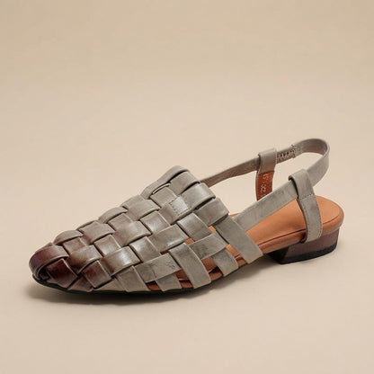 The Woven Leather Slingback Sandal